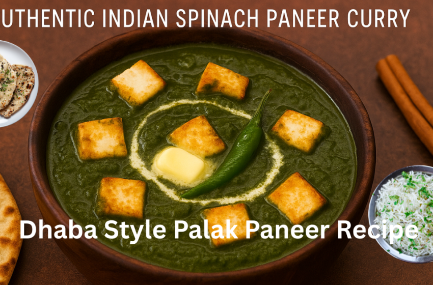 Dhaba Style Palak Paneer Recipe
