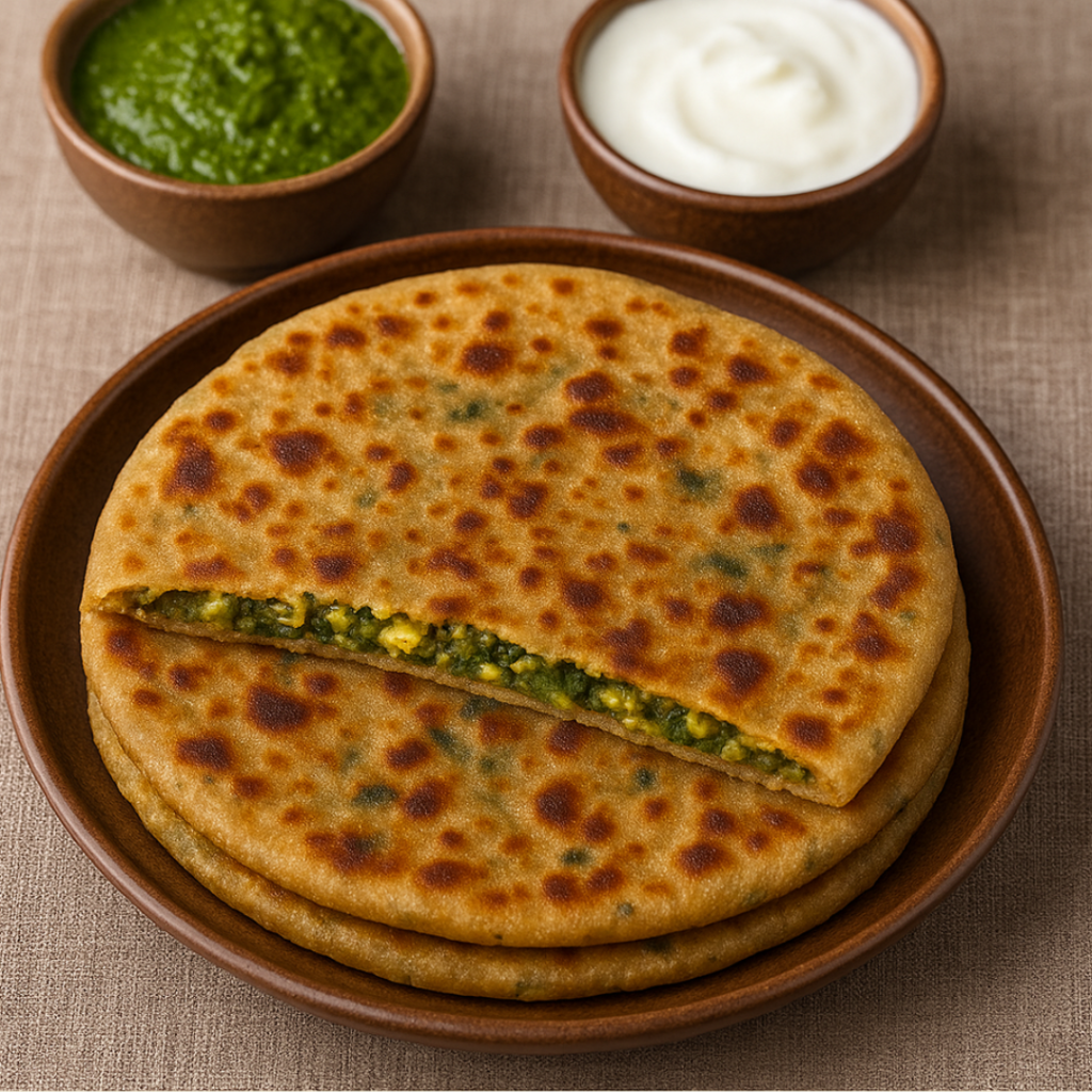 Palak Paneer Paratha
